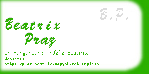 beatrix praz business card